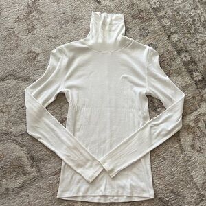 Everlane White Ribbed Turtleneck